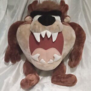 24"H-W Looney Tunes Taz plush stuff animal brown & cream